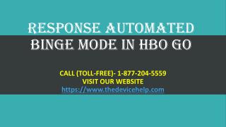 Response Automated Binge Mode In HBO Go