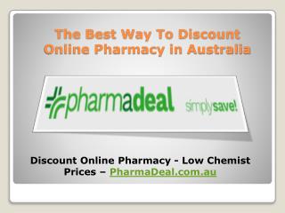 The Best Way To Discount Online Pharmacy in Australia