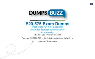 Why You Really Need E20-575 PDF VCE Braindumps?