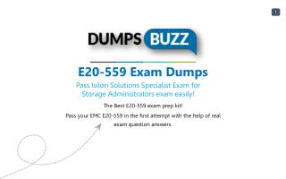Why You Really Need E20-559 PDF VCE Braindumps?