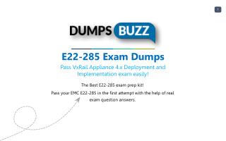 E22-285 Test prep with real EMC E22-285 test questions answers and VCE