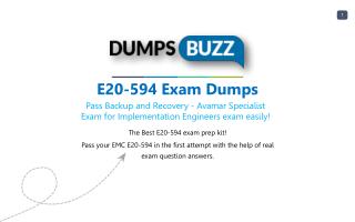 Purchase REAL E20-594 Test VCE Exam Dumps