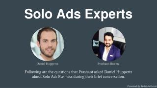 Solo Ads Expert Interview: Daniel Huppertz