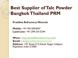 Best Supplier of Talc Powder Bangkok Thailand PRM