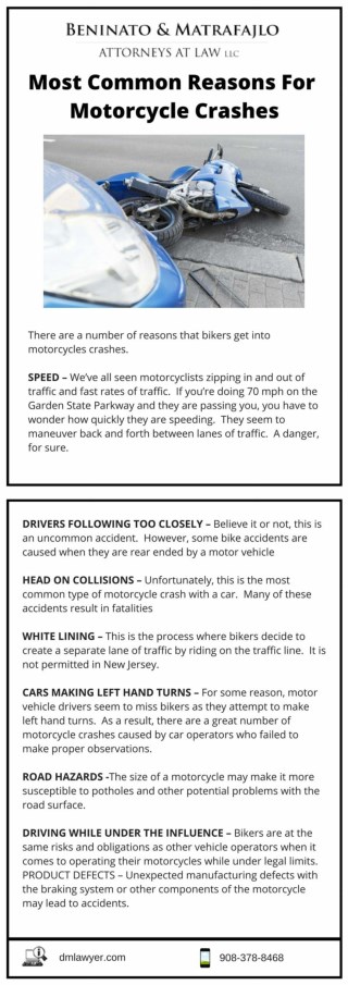 Most Common Reasons For Motorcycle Crashes