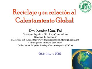 Reciclaje y su relación al Calentamiento Global