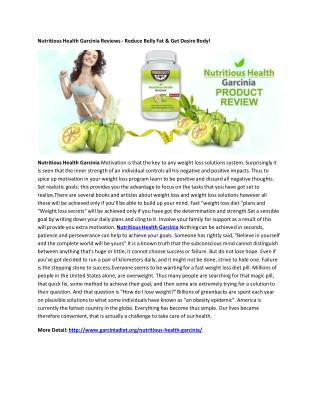 Nutritious Health Garcinia Shark Tank - Increase Metabolism Rate To Burn Fat!