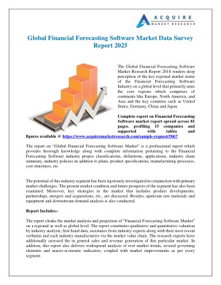 Global Financial Forecasting Software Industry 2018 Market Growth, Trends and Demands Research Report