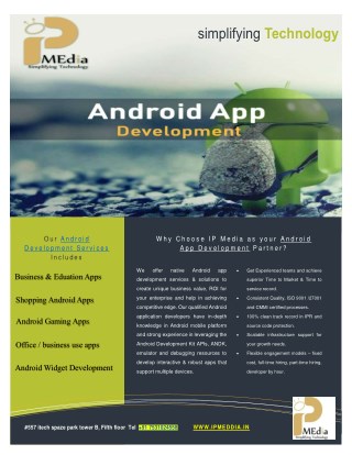 Why Choose IP Media as your Android App Development Partner?