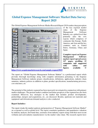 Expense Management Software Industry Analysis, Growth and Forecast, 2018-2025