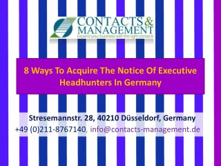 8 Ways To Acquire The Notice Of Executive Headhunters In Germany