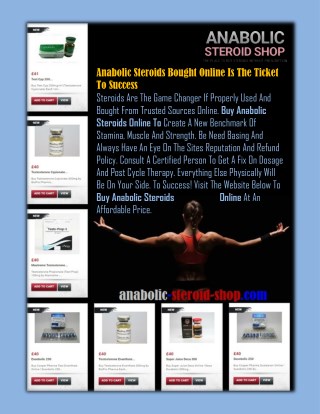 Anabolic Steroids Bought Online Is The Ticket To Success