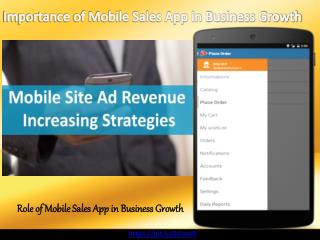 Importance of Mobile Sales App in Business Growth