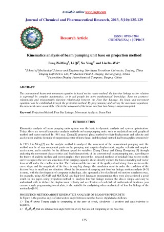 Kinematics analysis of beam pumping unit base on projection method