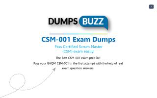 CSM-001 PDF Test Dumps - Free GAQM CSM-001 Sample practice exam questions