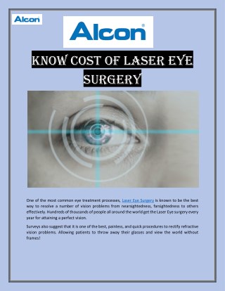 Know Cost of Laser Eye Surgery with Contoura Vision India