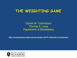 THE WEIGHTING GAME