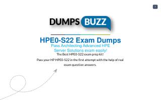 Authentic HP HPE0-S22 PDF new questions