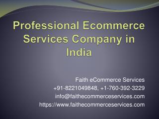 Professional Ecommerce Services Company in India