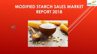 Modified Starch Sales Market Report 2018