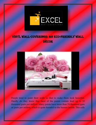 Vinyl Wall-Coverings: An Eco-Friendly Wall Decor