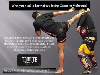 What you need to know about Boxing Classes in Melbourne