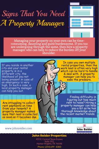 Signs That You Need A Property Manager