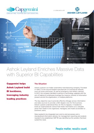 Scoop.it! Capgemini LBS helps Ashok Leyland Upgrade its technology with BI Capabilities