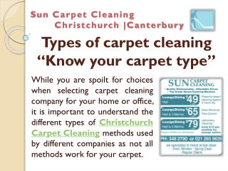Types of carpet cleaning: Know your carpet type