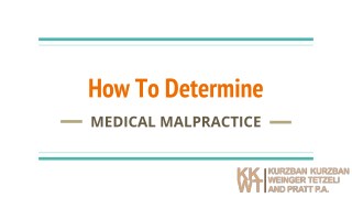 How To Determine Medical Malpractice?