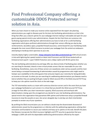 ddos protected vps