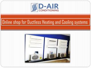 Online shop for Ductless Heating and Cooling systems