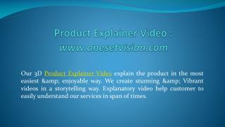 Product Explainer Video | Explanatory video in Delhi