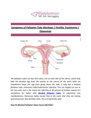 Symptoms of Fallopian Tube Blockage | Fertility Treatments | Elawoman