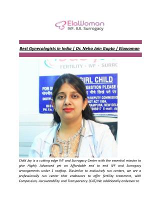 Best Gynecologists in India | Dr. Neha Jain Gupta | Elawoman