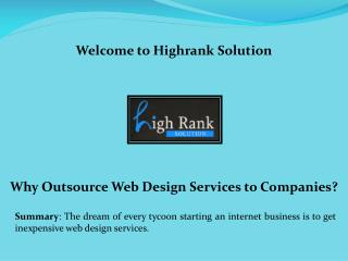 SEO Services India, High Rank Solution at highranksolution