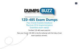 New 1Z0-485 VCE exam questions with Free Updates