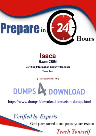 2018 CISM Exam Preparation Tips - Pass In 24 Hours - Dumps4Download