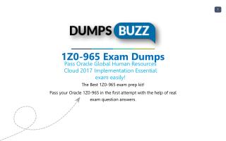 New and Updated Oracle 1Z0-965 exam questions