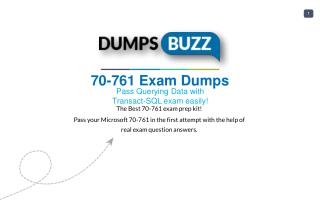 Latest and Valid 70-761 Braindumps - Pass 70-761 exam with New sample questions
