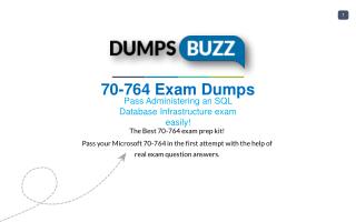 Valid 70-764 Braindumps - Pass Microsoft 70-764 Test in 1st attempt