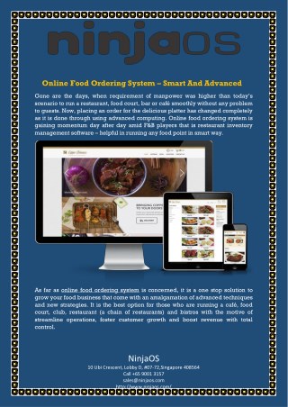 Online Food Ordering System â€“ Smart And Advanced