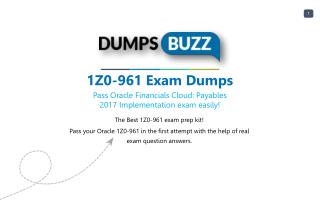 New 1Z0-961 VCE exam questions with Free Updates