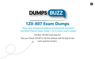 Why You Really Need 1Z0-807 PDF VCE Braindumps?