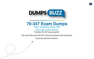 Latest and Valid 70-347 Braindumps - Pass 70-347 exam with New sample questions