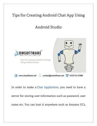 Tips for Creating Android Chat App Using Android Studio