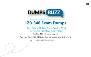 Valid 1Z0-346 Braindumps with 1Z0-346 Practice Test sample questions