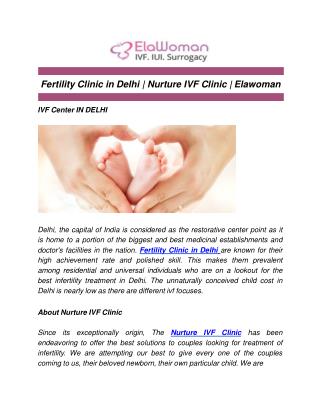 Fertility Clinic in Delhi | Nurture IVF Clinic | Elawoman