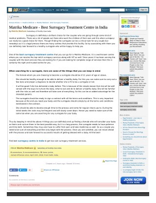 Matrika Medicare - Best Surrogacy Treatment Centre in India