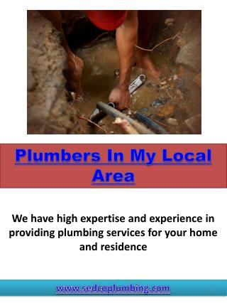 Plumbers In My Local Area